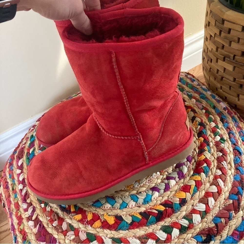 UGG red leather boots